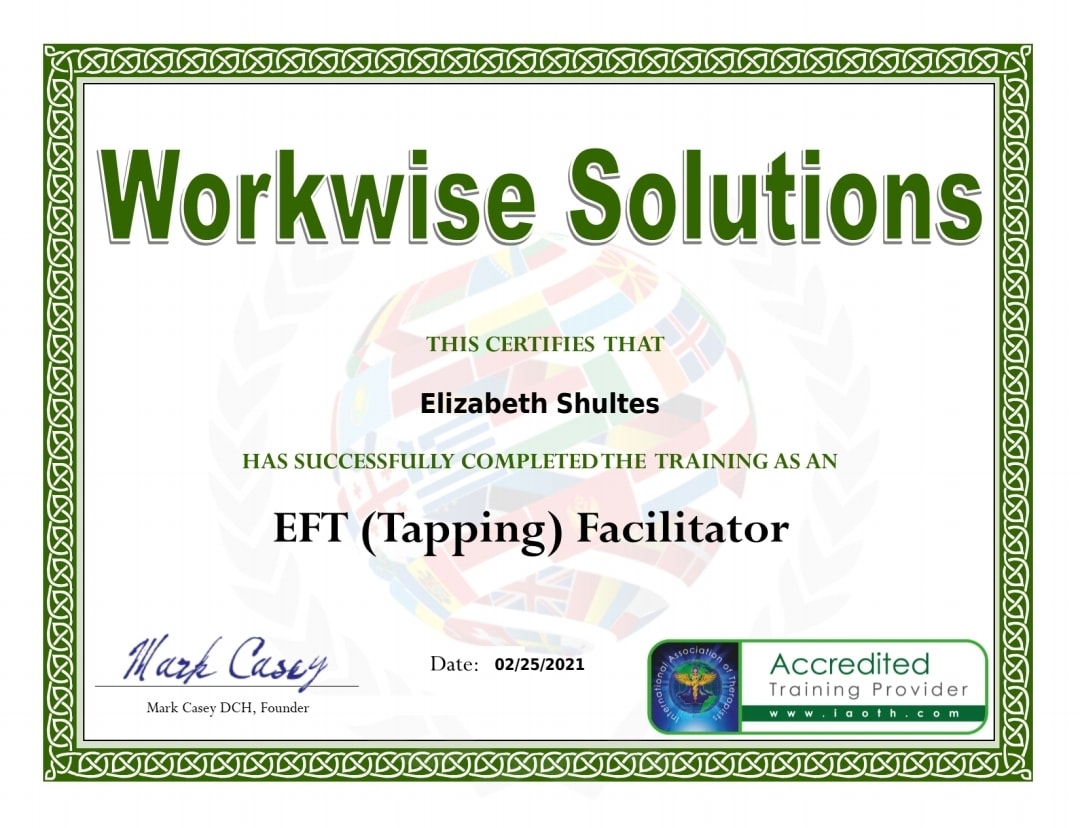 EFT Tapping Facilitator certificate